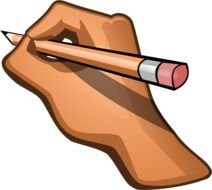 Hand Writing Clip Art