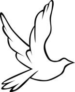 Flying Dove Clip Art drawing