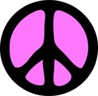 Pink Peace Signs Clip Art