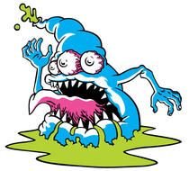 Blue Monster Cartoon