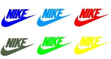 Clipart of Colourful Nike Signs
