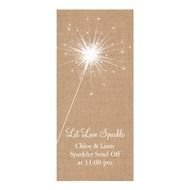 Burlap Sparkler Holder Custom Rack Cards