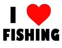 clipart of the i love fishing text