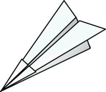 white paper airplane on a black background