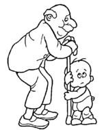 Dibujos Para Colorear De Abuelos