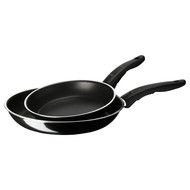 pans of different sizes on a white background