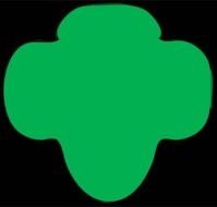 Girl Scout Logo on the black background