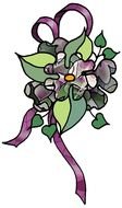 Violet Flower Clip Art drawing