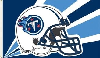 Tennessee Titans, helmet with Logo of Football team at flag