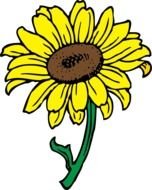 Clip Art of Sunflower