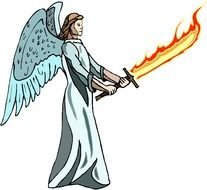 Angel With Flaming Sword