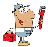 cartoon plumber man