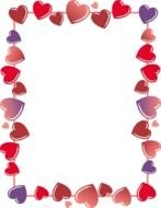 different hearts as a frame