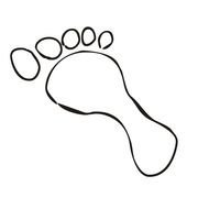 Cartoon Foot print