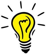 yellow cartoon Bulb drawing