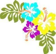 Hawaiian Flower Clip Art N3
