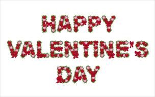 Happy Valentines Day text drawing