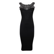 black cocktail dress on a white background