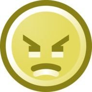 Face sad green drawing