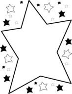 variety of stars as graphic illustration