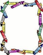 clipart of the colorful Crayon Border