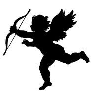 Love Silhouette angel drawing