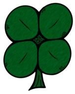 Four Leaf Clover Clip Art drawing