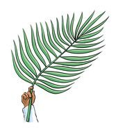 green Palm Sunday Clip Art drawing