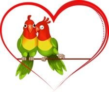 Valentine Love Birds Clip Art