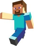 Minecraft Steve run drawing