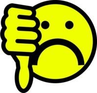 Thumbs Down Smiley Face Clip Art