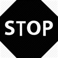 Stop Sign Clip Art Black And White