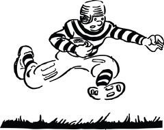 Football Player boy Clip Art drawing