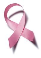 pink ribbon as a graphic illustration