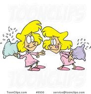 Pillow Fight Clip Art N2