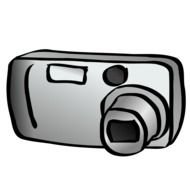 grey Camera Clip Art drawing