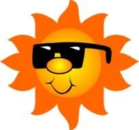 picture of the sun in sunglasses