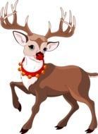 Red Nosed deer drawing