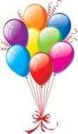 Balloon Clip Art on a black background