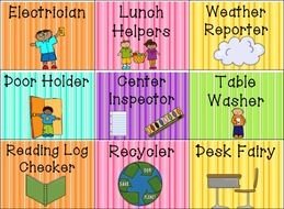 Classroom Job Chart
