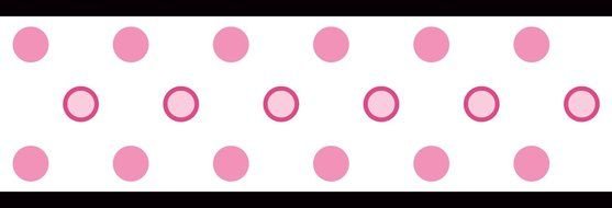 Clip art of Pink And White Polka Dots border