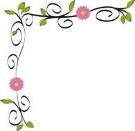 Flower Border Clip Art N5
