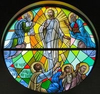 stained glass window with the picture Second Sunday after the Epiphany