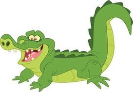 green crocodile as an illustration