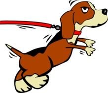 Dog On Leash Clip Art N2