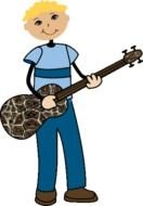 boy Guitar Clip Art