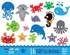 Baby Shower Animal Clip Art