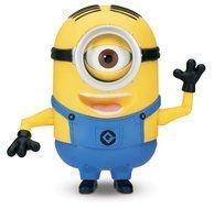 yellow minion with raised hand