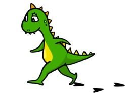funny Walking dinosaur Clipart
