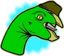 Cartoon Dinosaur as a graphic illustration